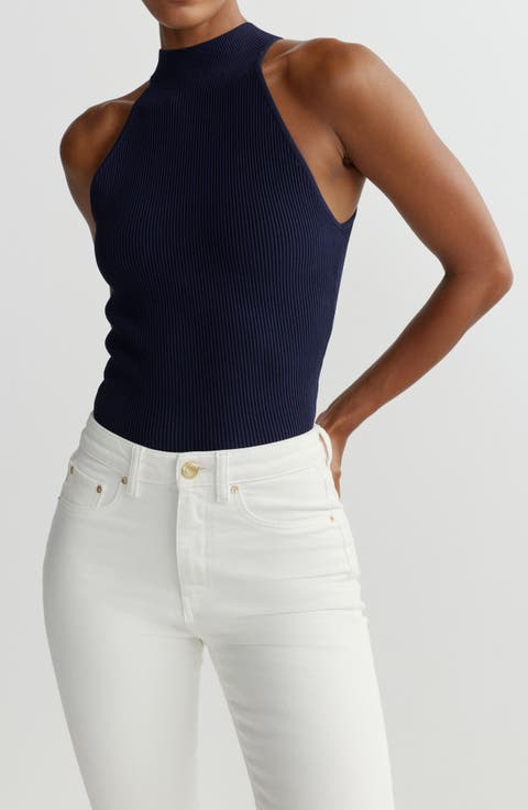 Rib Mock Neck Tank