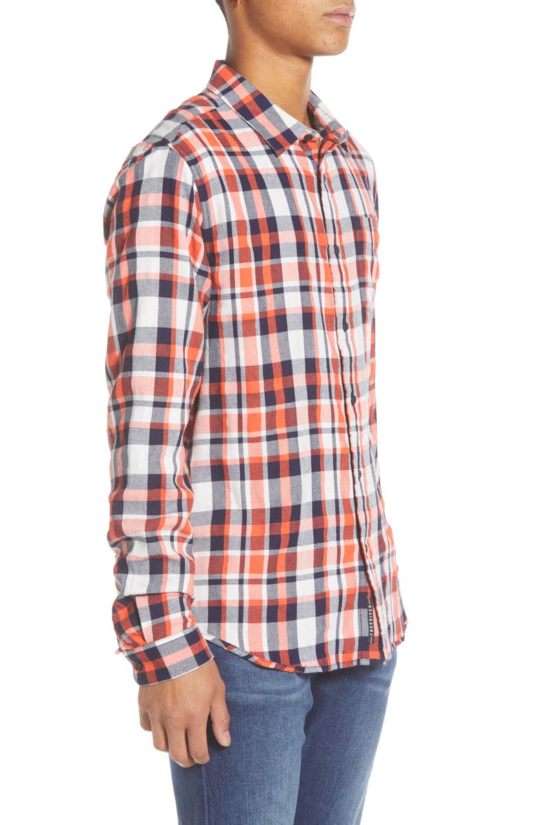 Scotch & Soda Plaid Button-Up Flannel Shirt, Alternate, color, 