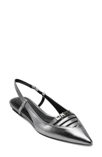 Dkny Mikado Slingback Pointed Toe Flat