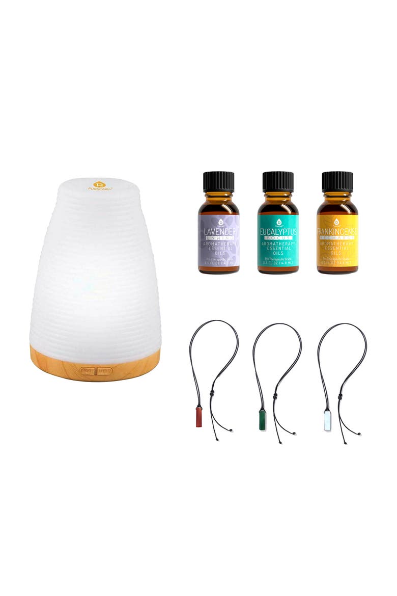 Gemstone Necklace, Diffuser & Essential Oils, Main, color, Multicolor