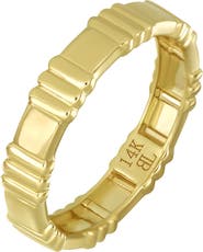 Bony Levy 14K Yellow Gold Textured Stackable Band Ring