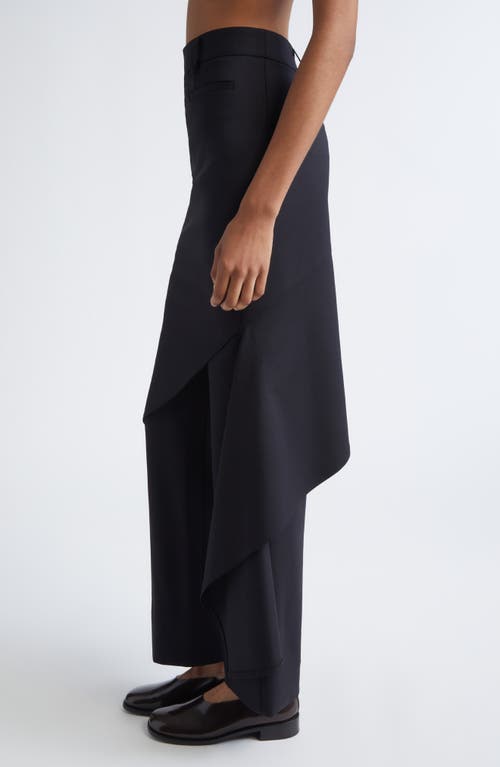 Monse Deconstructed Stretch Virgin Wool Skirt Pants In Black