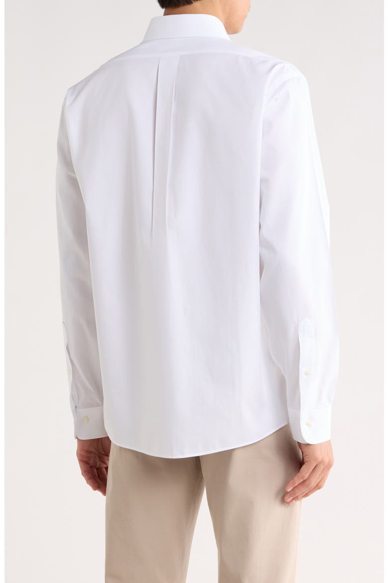 Regular Fit Non-Iron Cotton Dress Shirt, Alternate, color, WHITE