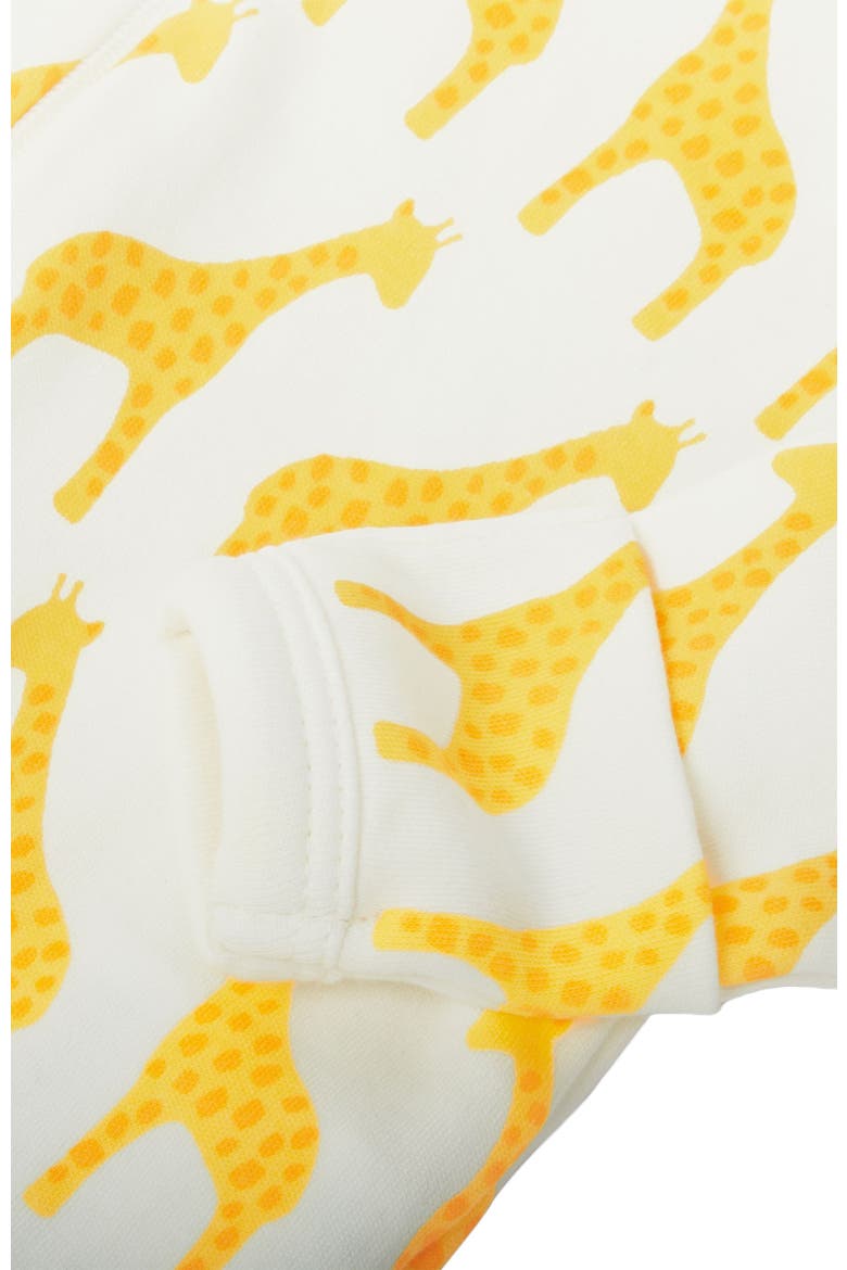 Baby Organic Animal Friends Zip Footie, Alternate, color, Banana Baby Giraffes