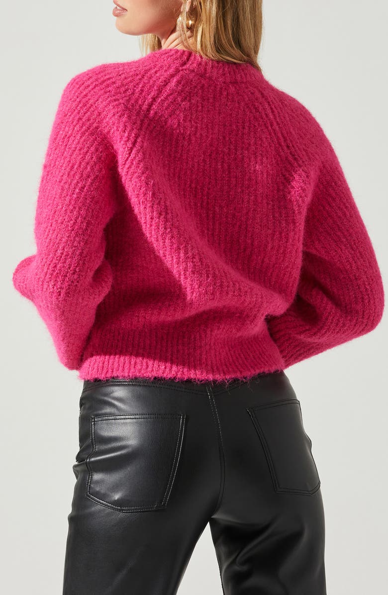 ASTR the Label Kris Cutout Sweater, Alternate, color, Pink
