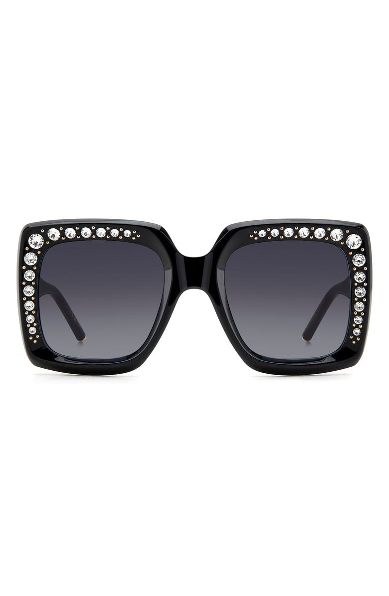 Carolina Herrera 53mm Crystal Embellished Square Sunglasses, Main, color, 