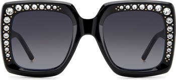 Carolina Herrera 53mm Crystal Embellished Square Sunglasses  display picture 3