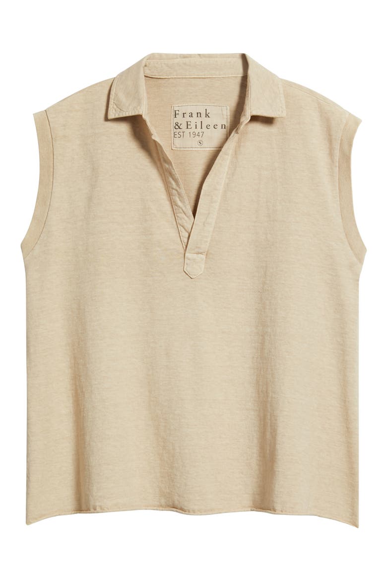 Sleeveless Collared Top, Alternate, color, DESERT
