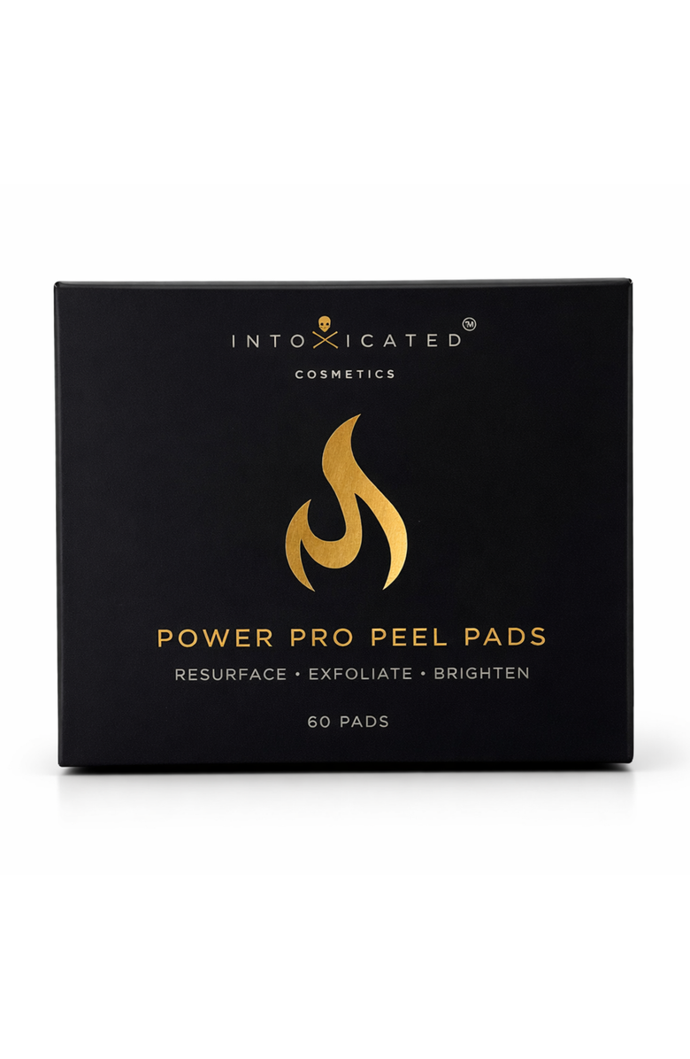 Intoxicated Cosmetics Power Pro Peel Pads - Potent Multi-Acid Formula for Visible Skin Renewal & Exfoliation with TCA, Glycolic Acid, Lactic Acid & More, Alternate, color, Clear