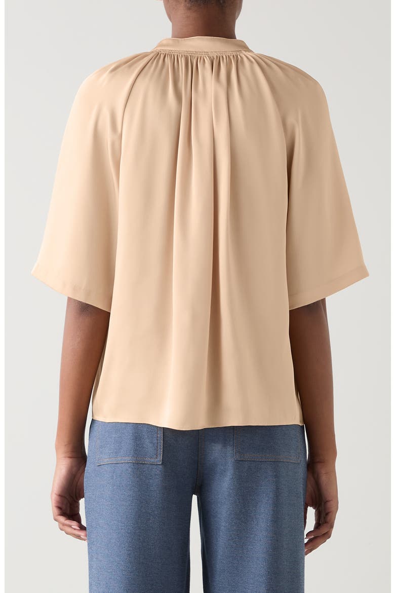Amber Short Sleeve Button-Up Shirt, Alternate, color, CAMEL