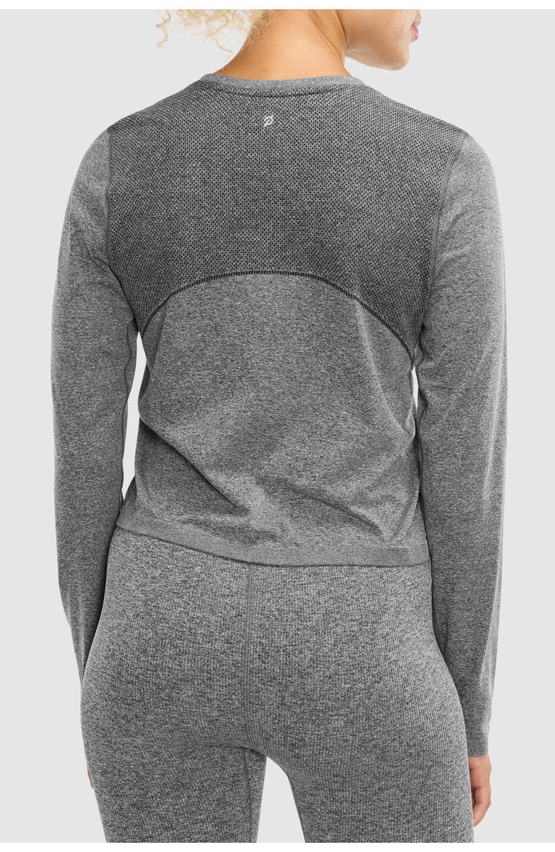 Peloton Seamless Melange Long Sleeve, Alternate, color, Black