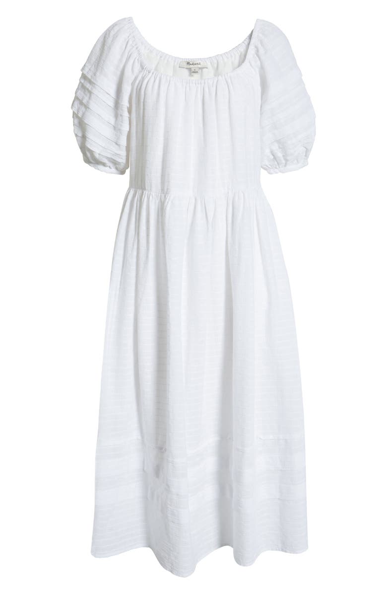 Madewell Pintuck Easy Midi Dress, Alternate, color, 