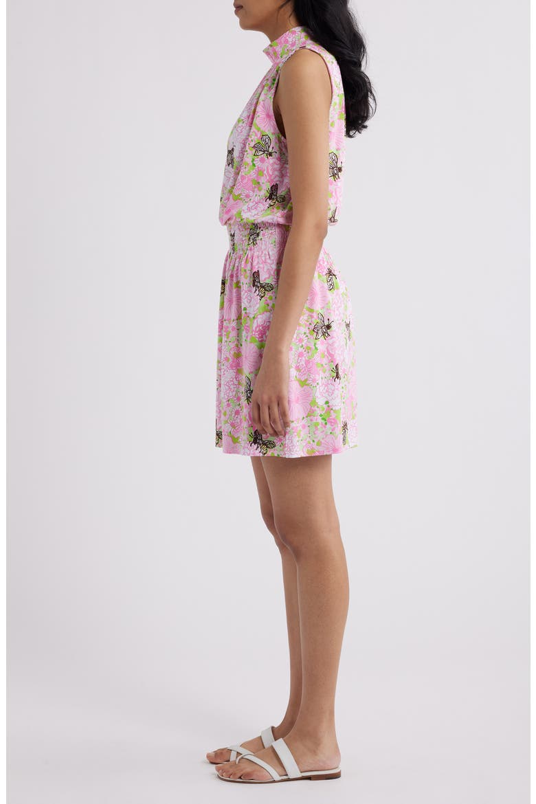 Serah Smocked Waist Blouson Dress, Alternate, color, PISTACHIO MACARON BEES KNEES