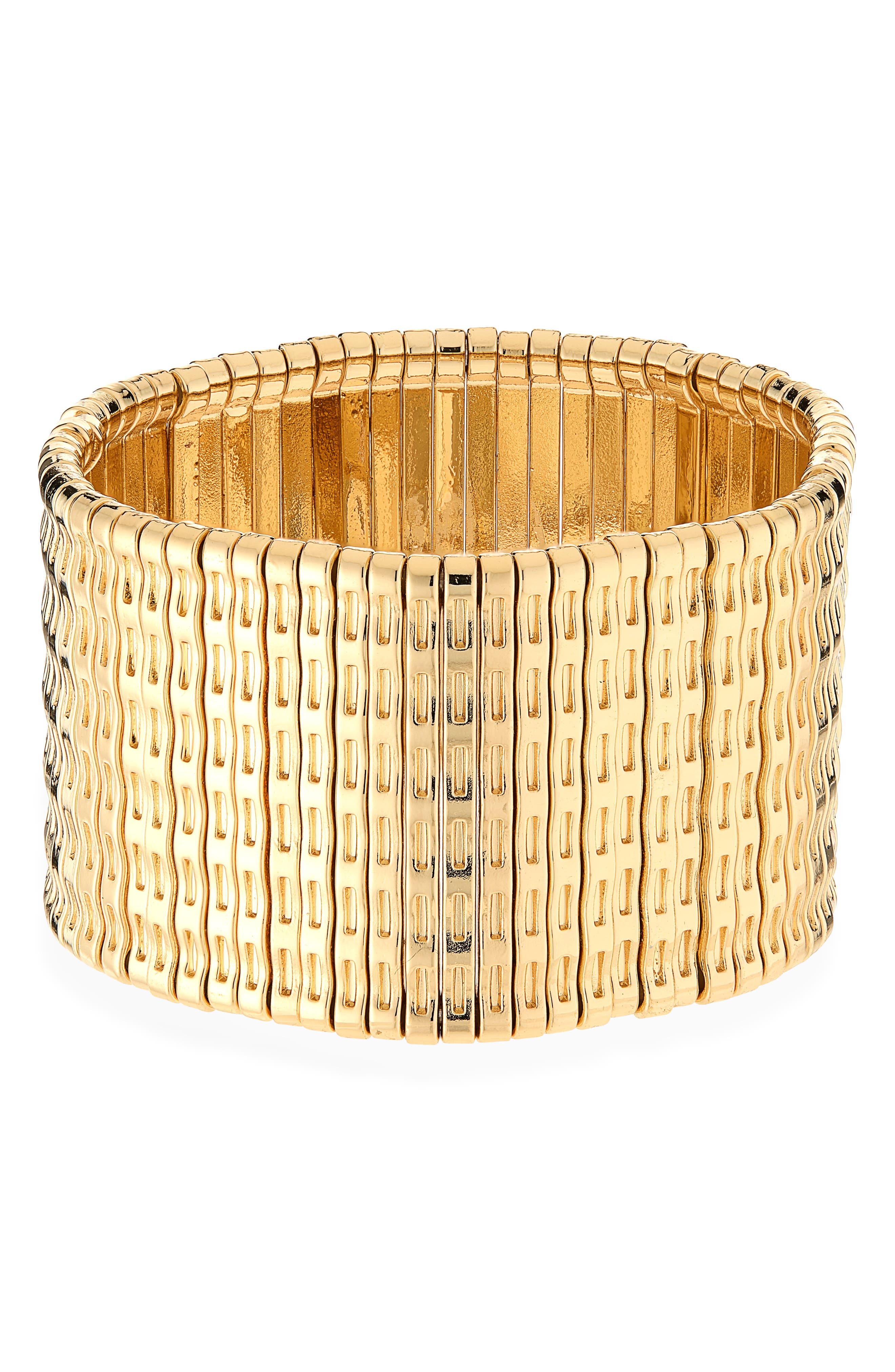 NATASHA Wavy Metallic Stretch Bracelet