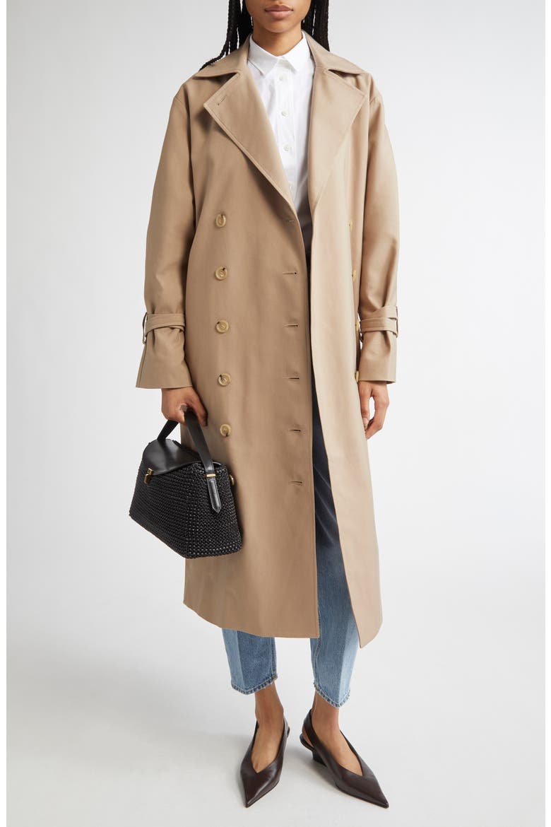 Signature Water Repellent Trench Coat, Main, color, KHAKI