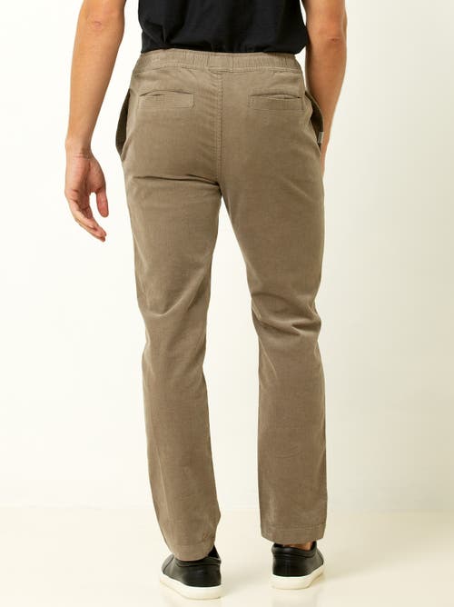 Single Stitch Drawstring Corduroy Pants In Brown
