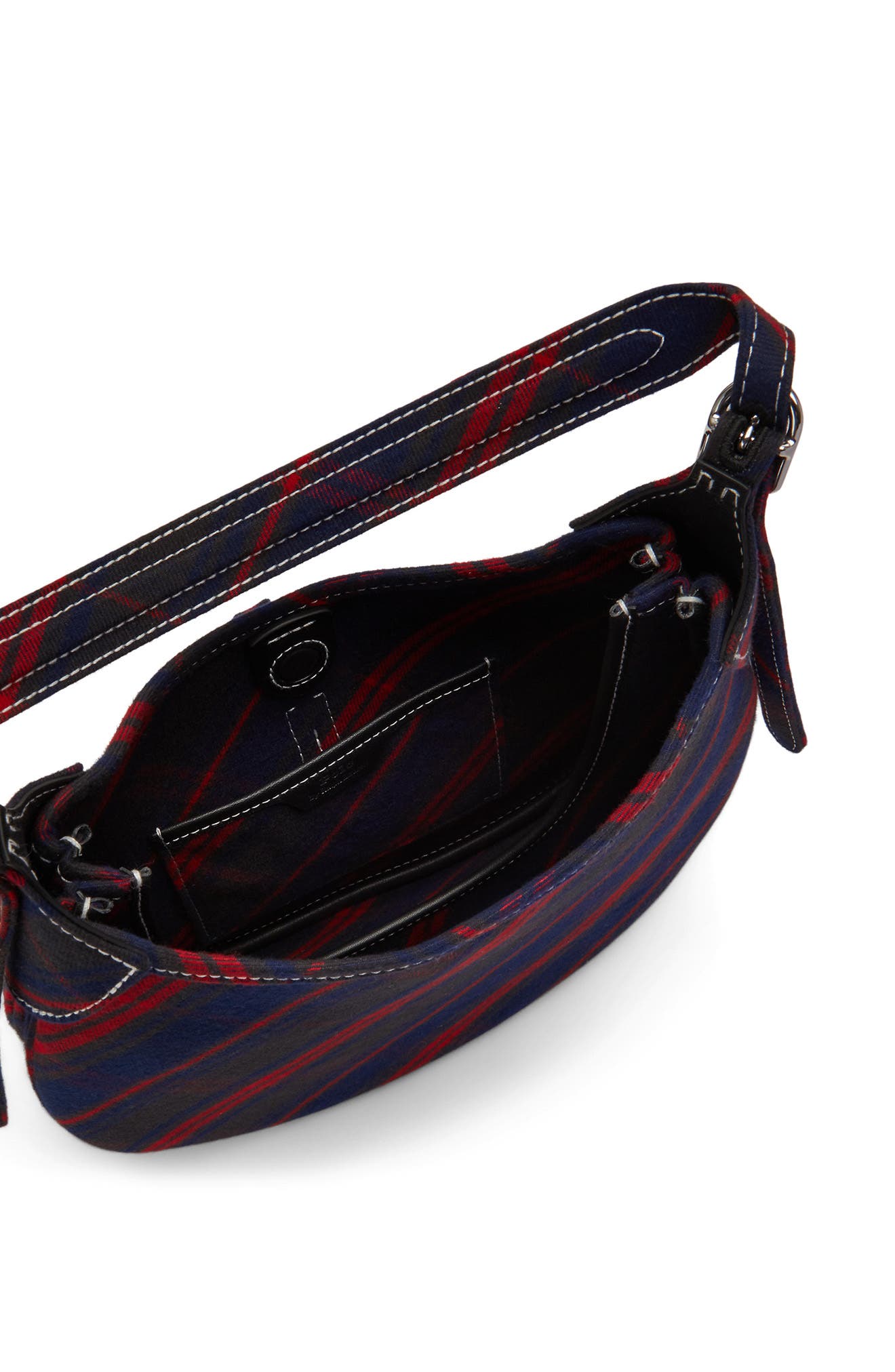 Small Polo ID Plaid Twill Shoulder Bag, Alternate, color, MULT PLAID