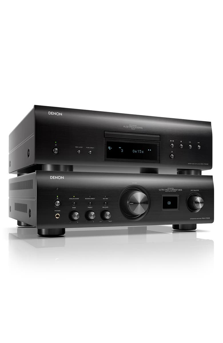 Denon PMA-1700NE 140W Integrated Amplifier with DCD-1700NE CD/SACD Player with Advanced AL32 Processing Plus, Alternate, color, Black