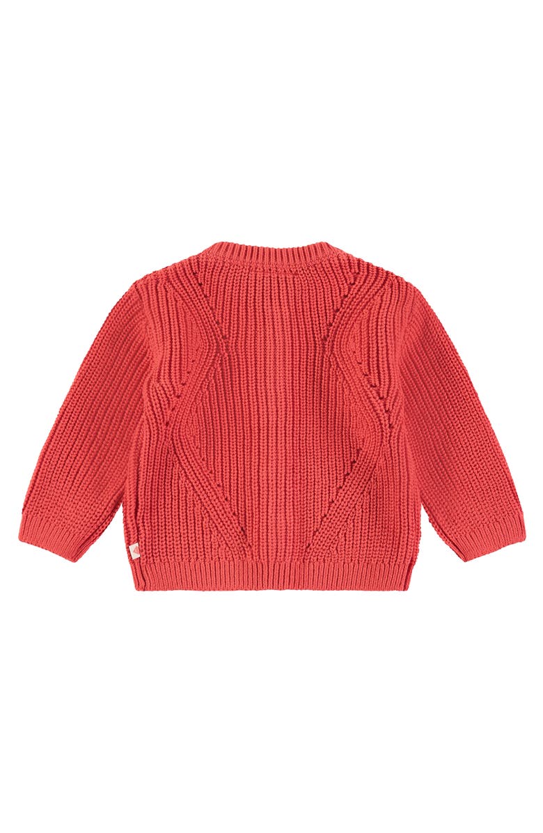 BABYFACE Abstract Knit Pattern Cardigan, Alternate, color, Red