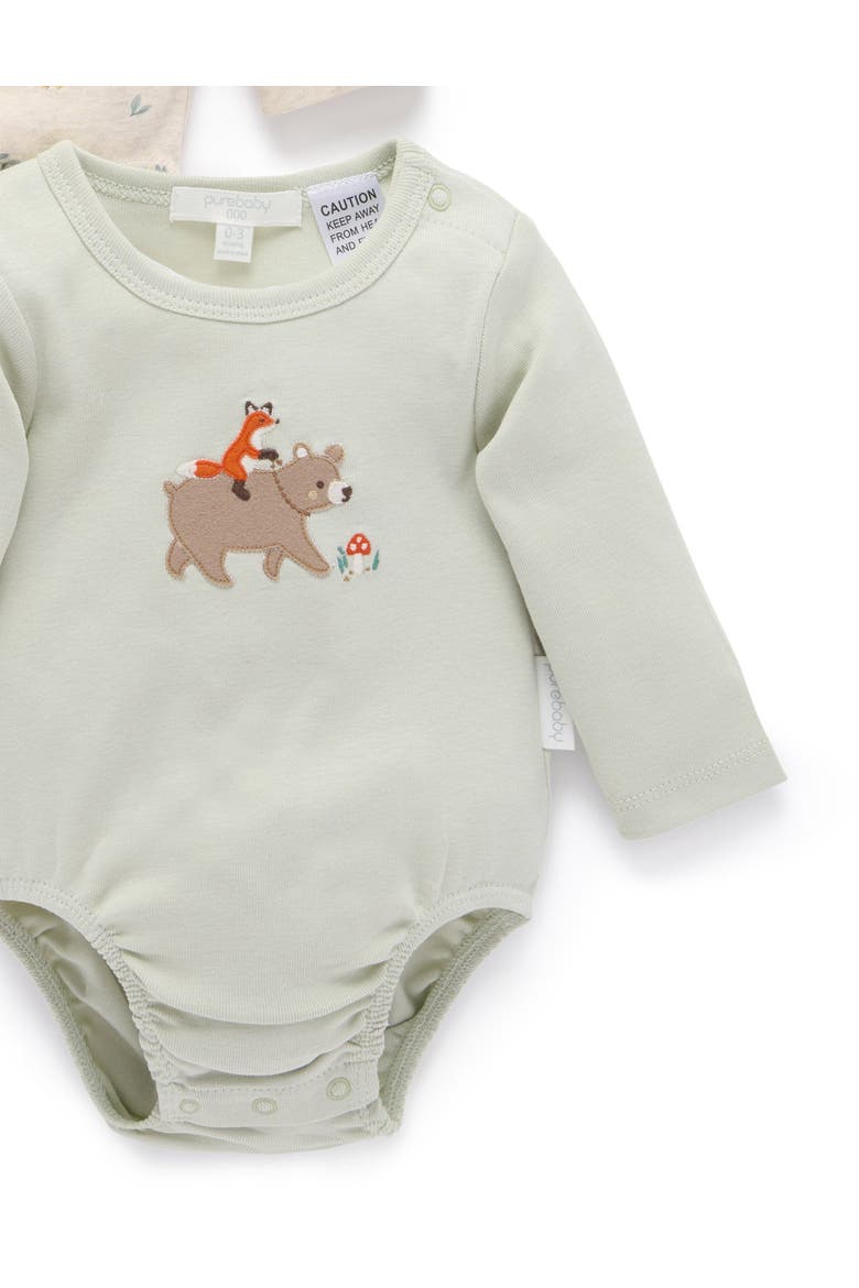 2 Pack Baby Bodysuit, Alternate, color, Woodland Print