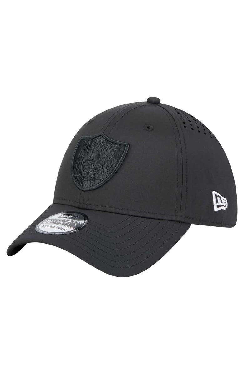 New Era Men's New Era Black Las Vegas Raiders Hydro 39THIRTY Flex Hat, Main, color, 