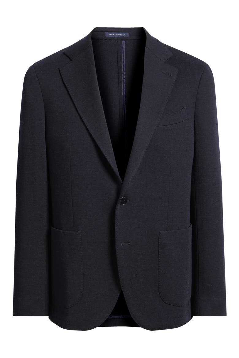 Travieso Solid Navy Wrinkle Resistant Wool Sport Coat, Alternate, color, NAVY