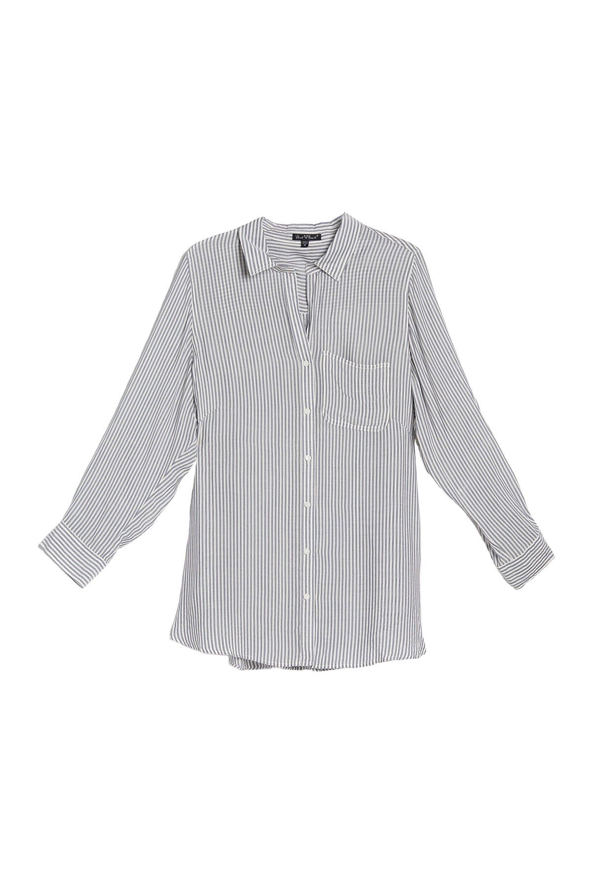 VELVET HEART Elisa Striped Roll Sleeve Shirt