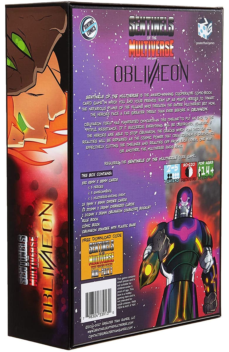 Greater Than Games Sentinels of The Multiverse Oblivaeon Enhanced Edition, Alternate, color, Multicolored
