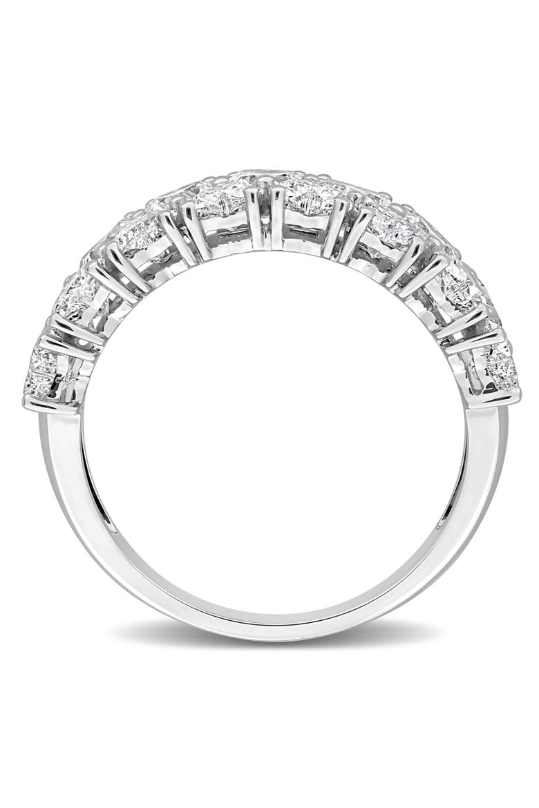 Lab Grown Diamond Double Row Ring 10k, Alternate, color, White Gold