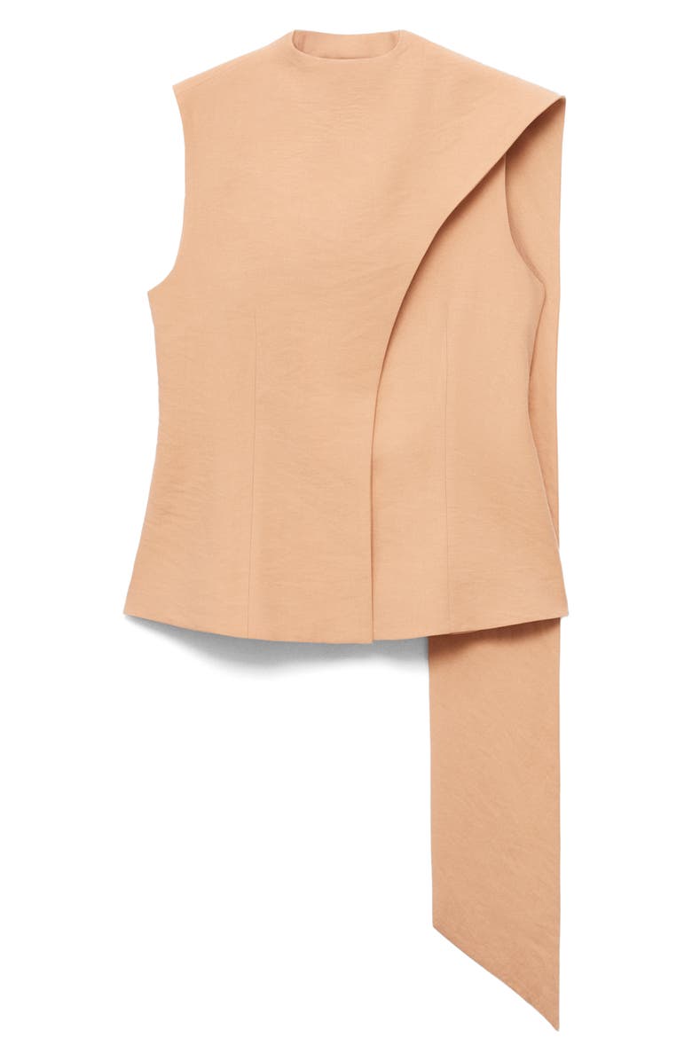MANGO Asymmetric Sleeveless Top, Alternate, color, Nude