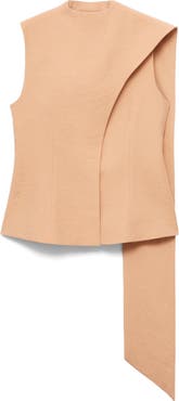 MANGO Asymmetric Sleeveless Top