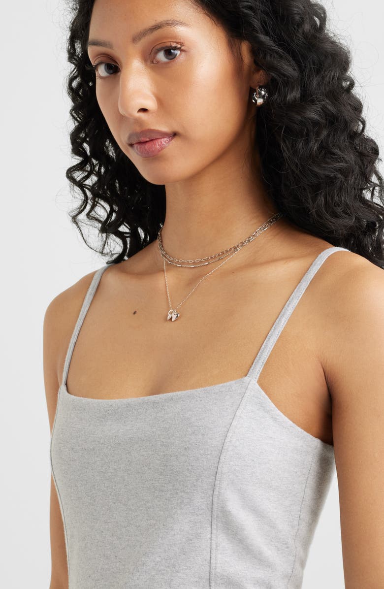 BP. Sporty Skort Romper, Alternate, color, Grey Soft Heather