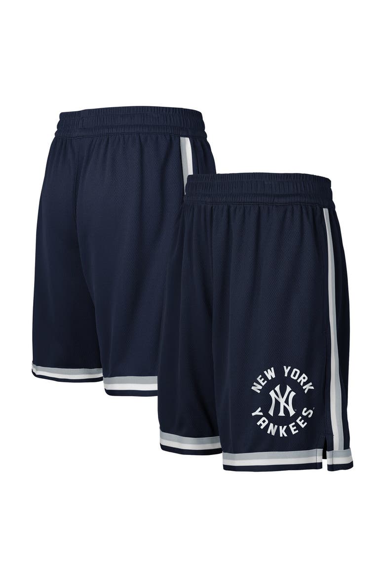 Youth Fanatics Branded Navy New York Yankees Hit Home Mesh Shorts, Main, color, Navy
