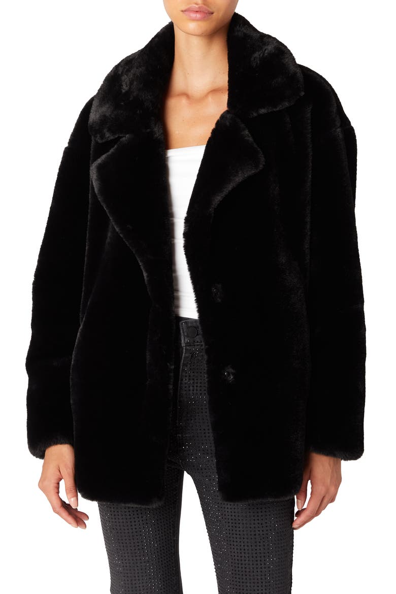 Faux Fur Coat, Main, color, FUZZY PAWS