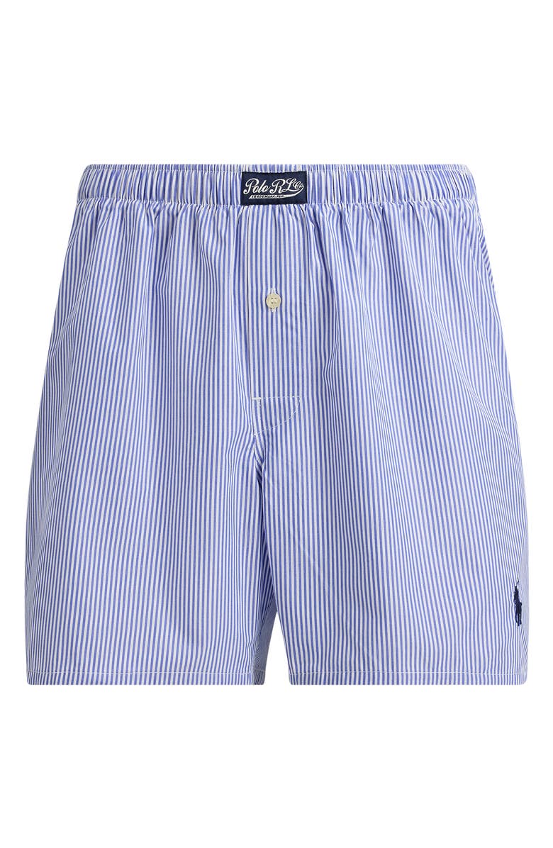 Polo Ralph Lauren Woven Cotton Boxers, Alternate, color, Blue Stripe