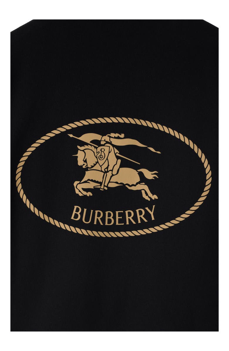 Burberry Knight Stamp Cotton Sweatshirt, Alternate, color, Black