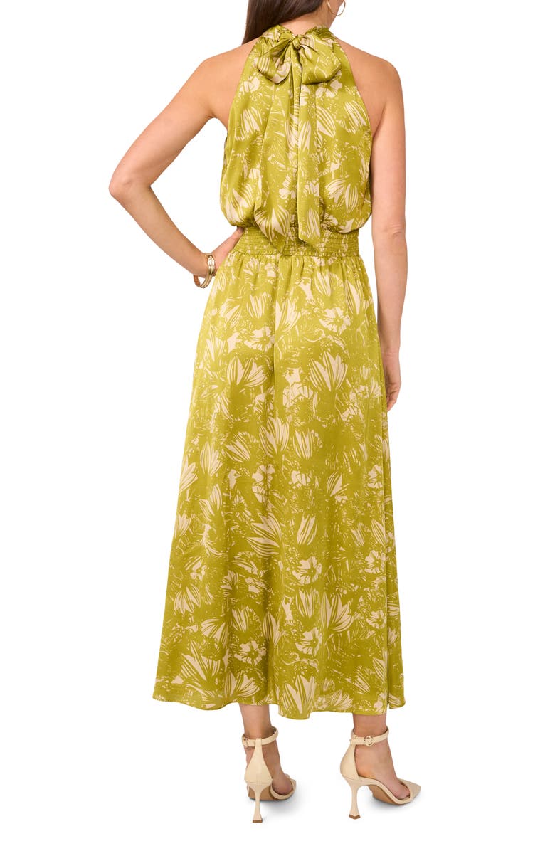 Vince Camuto Print Smocked Waist Sleeveless Maxi Dress, Alternate, color,