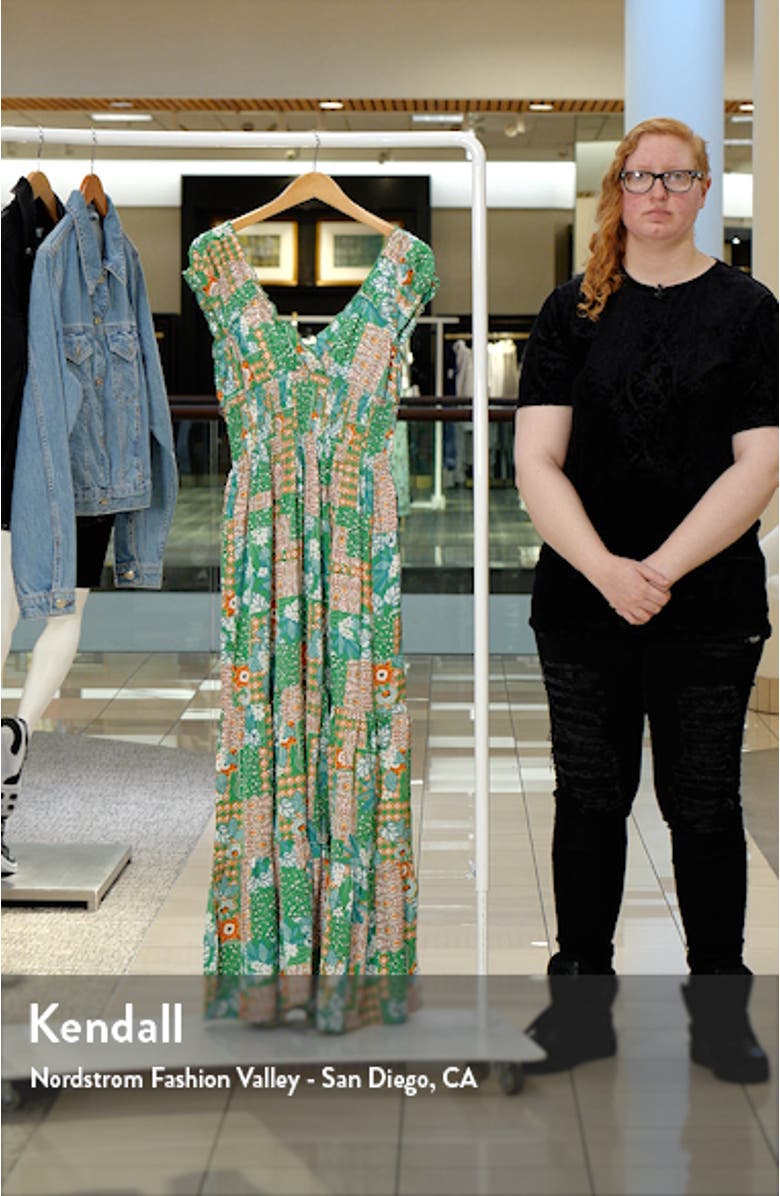 Floral Smocked Waist Maxi Dress, sales video thumbnail