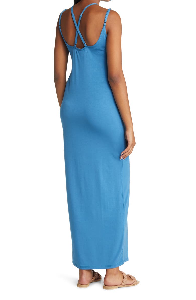 Emilia George Bella Cutout Maternity Maxi Dress, Alternate, color, Blue