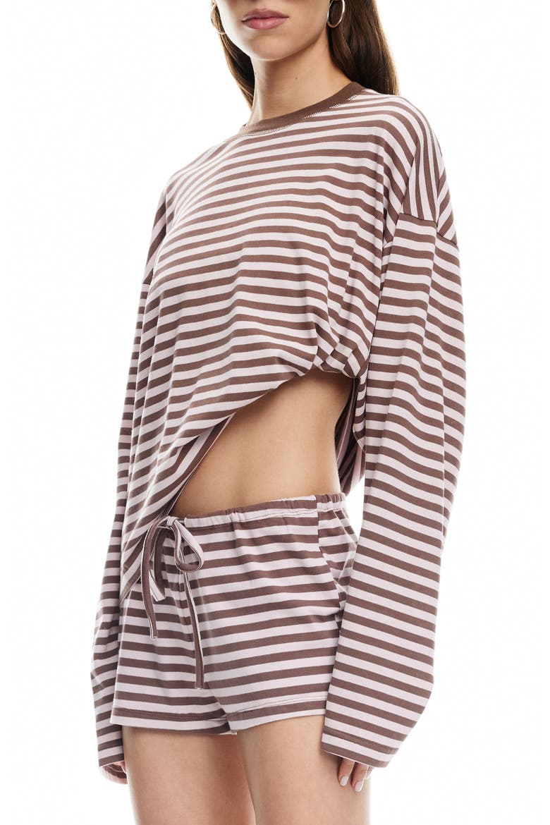 Bloom Stripe Top, Alternate, color, CHOCOLATE BLUSH