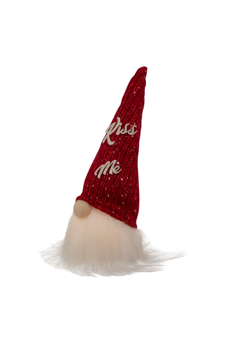 Northlight LED Lighted "Kiss Me" Hat Valentine's Day Gnome - 11.5", Alternate, color, Red