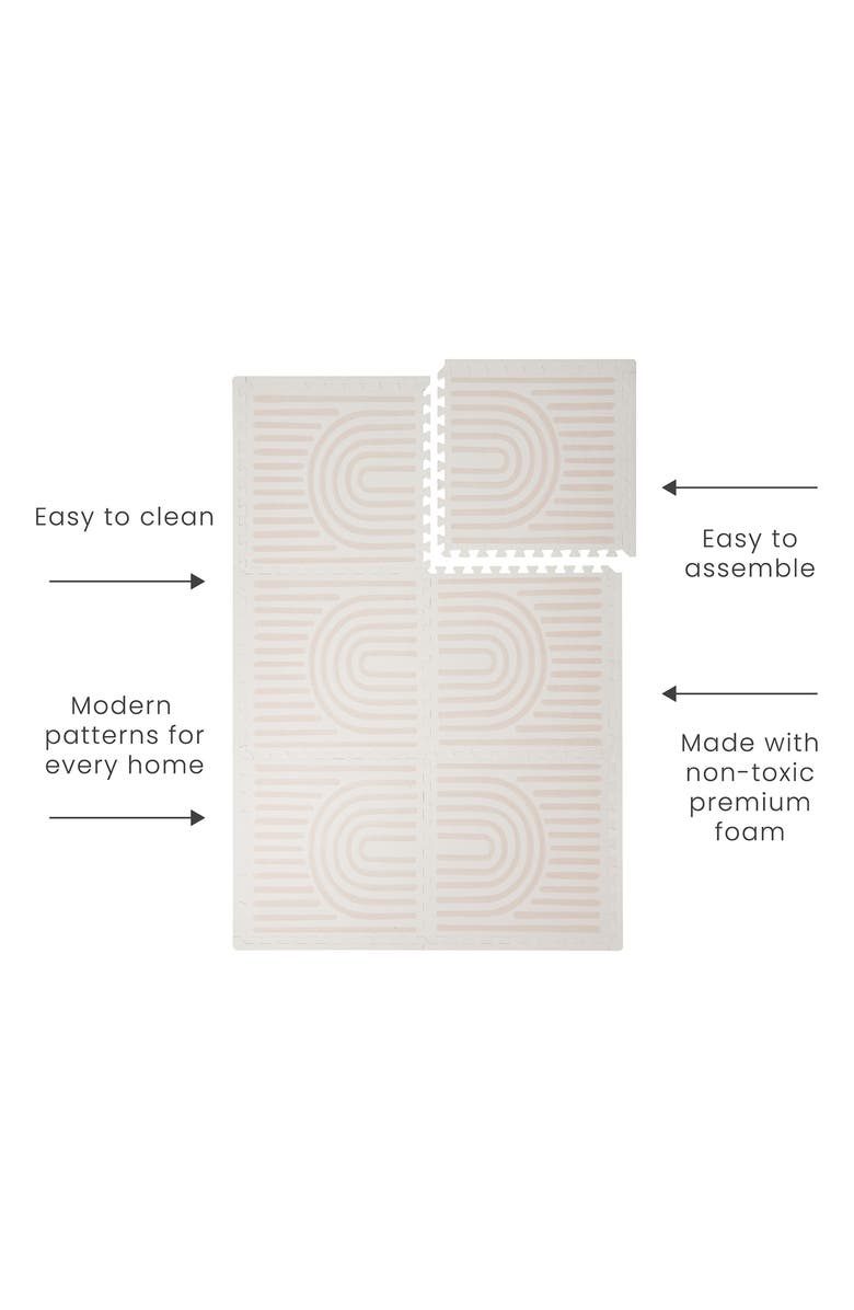 Toddlekind FoamPuzzle Baby Playmat, Alternate, color, Linen