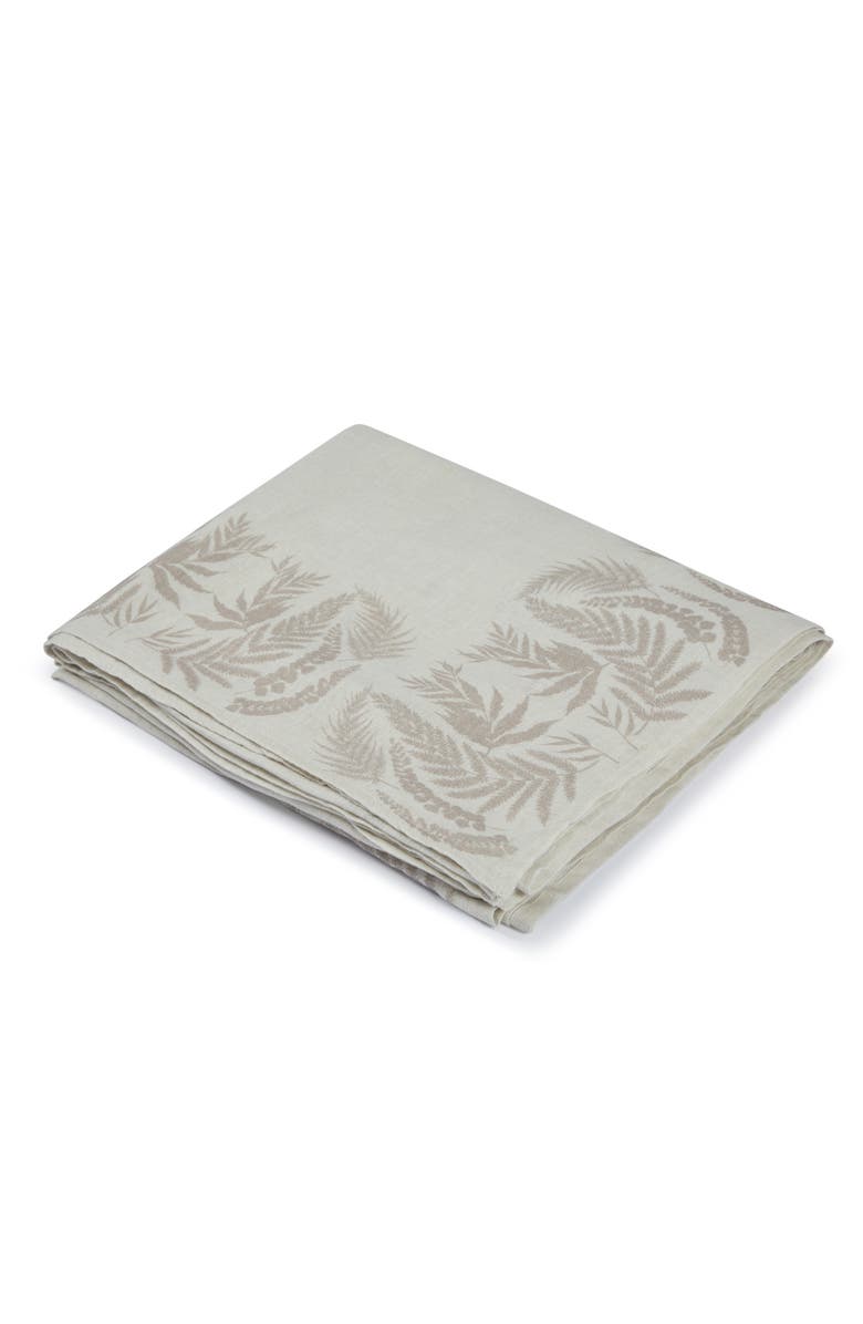 MAJKA Forrest Ferns Tablecloths, Main, color, Seashell Gray - 62" X 108"