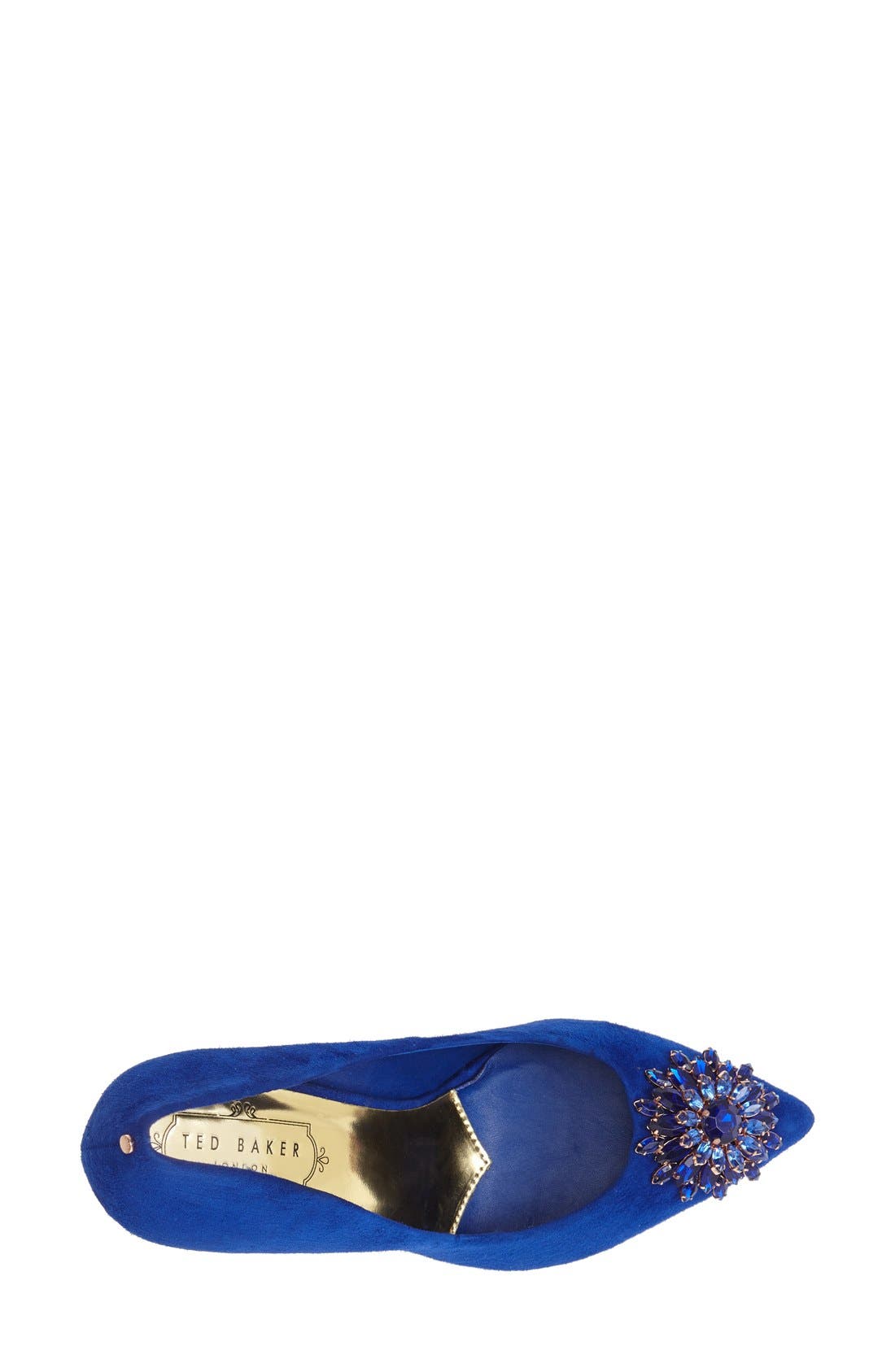 'Annabilla' Pointy Toe Pump, Alternate, color, BLUE SUEDE
