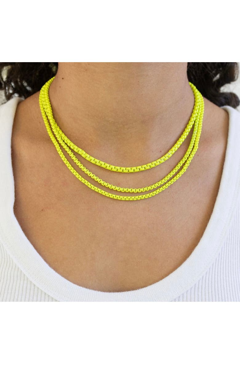 Erin McDermott Jewelry Triple Strand Neon, Alternate, color, Yellow
