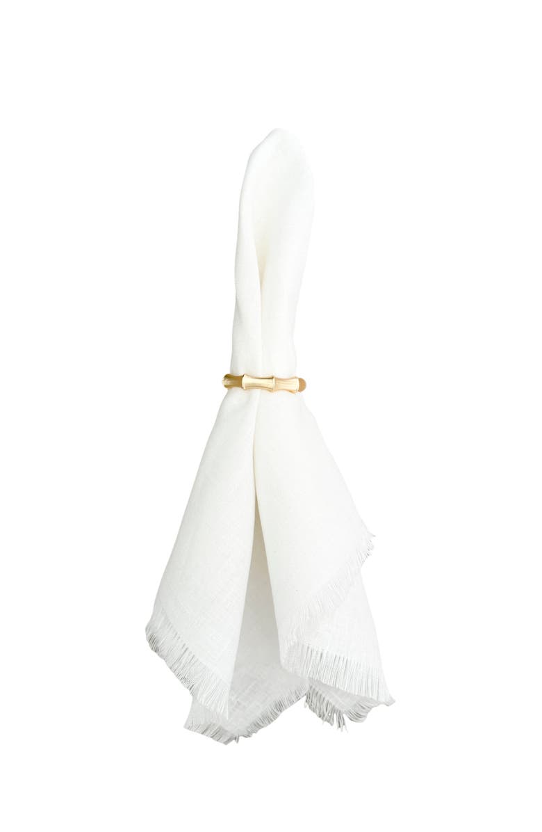 Anaya Metal Napkin Rings- Set of 4, Main, color, Matte Gold