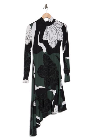 Go Couture Long Sleeve Asymmetric In Woodland Meadow