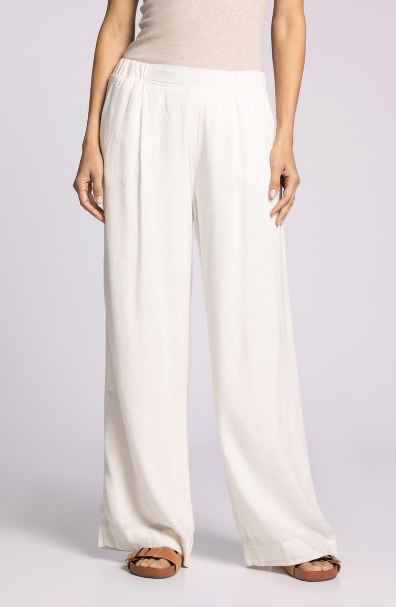 Thread & Supply Anastasia Linen Blend Wide Leg Pants, Main, color, White