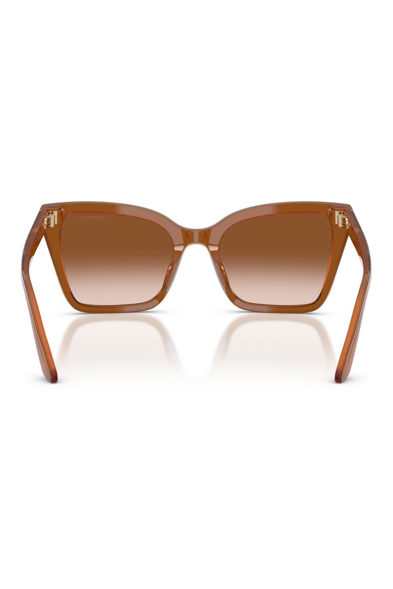 53mm Gradient Square Sunglasses, Alternate, color, SHINY TOBACCO / BROWN GRADIENT