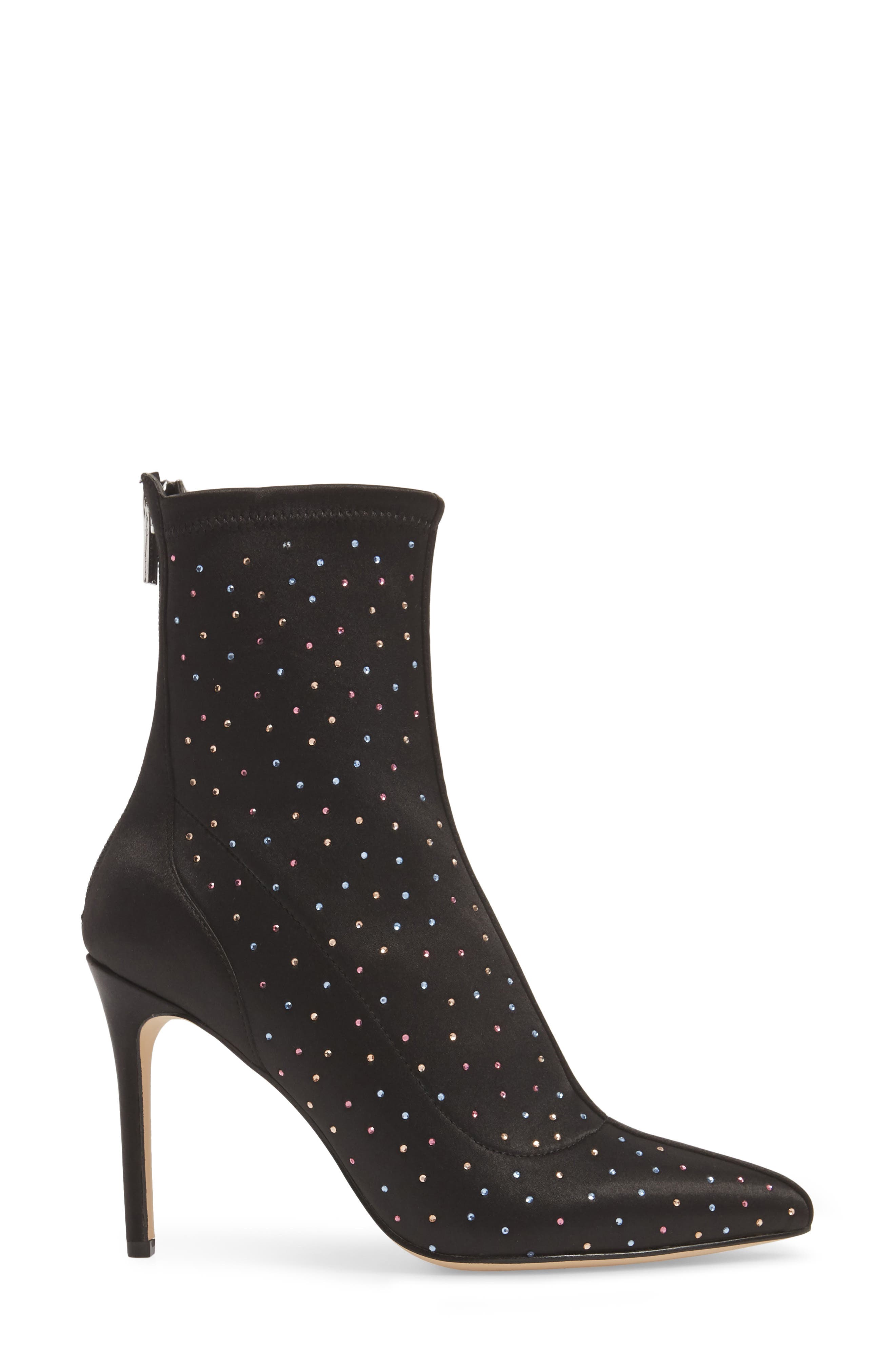 Jewel Badgley Mischka Margot Embellished Stretch Bootie, Alternate, color, 